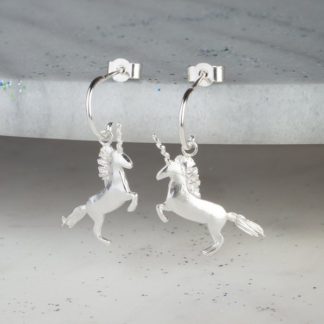 Handmade Sterling Silver Unicorn Earrings