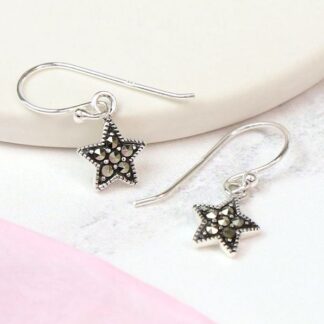 Sterling Silver Marcasite Star Earrings