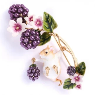 Bill Skinner Blackberry and Mouse Brooch