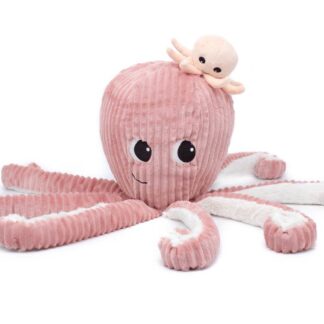 Les Ptipotos Olly the Octopuss Mum & Baby Pink