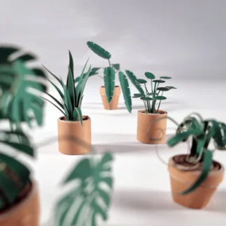 Paper Plants | Origami Kit For Desk Decor | Diy Gift